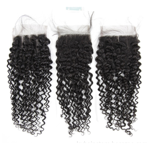 Bohemian Curly Bundles With 4*4 Lace Closure Brazilian Hair Weave Bundles Remy Human Hair 3 Bundles Natural Black 8-28 inch